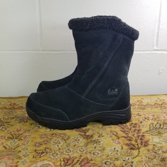Sorel Waterfall black suede insulate winter boots - Picture 9 of 13